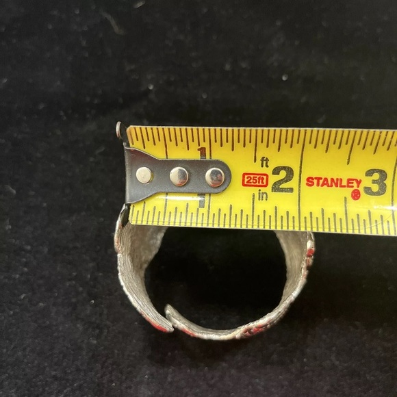 Vintage Pauline Rader Hinged Silver Tone Cuff Bracelet - Picture 8 of 8